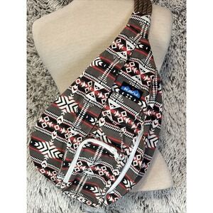 Kavu Aztec Multicolor Rope Sling‎ Bag Brown Black Red School Hiking Gym